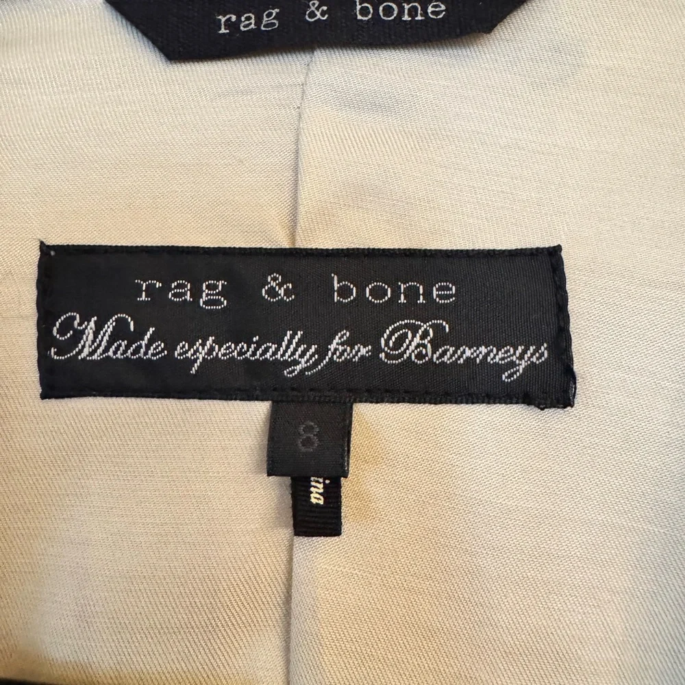 Rag & Bone for Barneys Ivory One Button Tailored Blazer Career Jacket Size 8 - Picture 4 of 16
